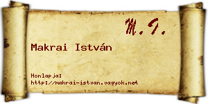Makrai István névjegykártya