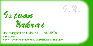 istvan makrai business card